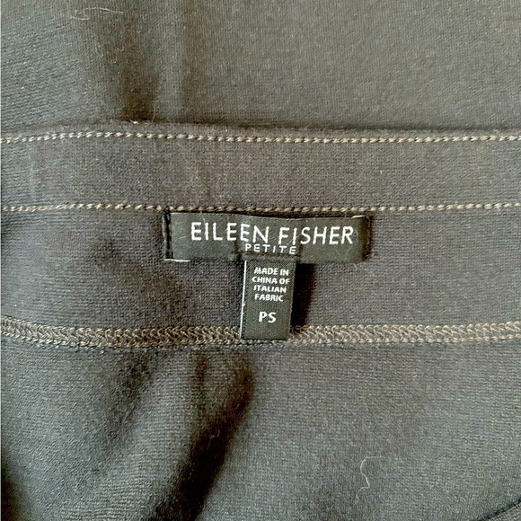 Eileen Fisher Black Pencil Skirt Size PS Short Pull On Stretch - Picture 5 of 5